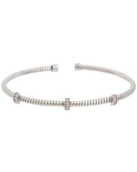 Meshmerise - 18K Over 0.10 Ct. Tw. Diamond Bangle Bracelet - Lyst
