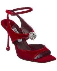 Jimmy Choo - Orb 95 Velvet Sandal - Lyst