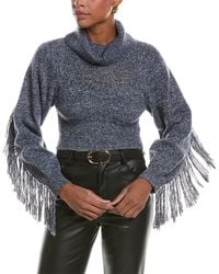 L'Agence - Maddison Fringe Turtleneck - Lyst