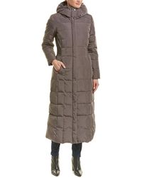 Cole Haan Quilted Down Coat - Brown