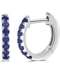 Sabrina Designs - 14K 0.26 Ct. Tw. Sapphire Huggy Earrings - Lyst
