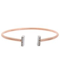 Meshmerise - 18K Over 0.10 Ct. Tw. Diamond Bangle Bracelet - Lyst