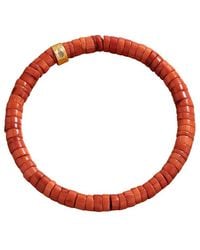 Karma and Luck - Plated Coral Stretch Bracelet - Lyst