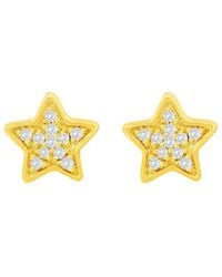 Suzy Levian - 14k 0.06 Ct. Tw. Diamond Star Studs - Lyst