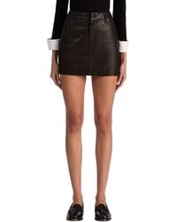 Alice + Olivia - Joss Leather Mini Skirt - Lyst