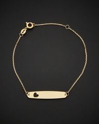 Italian Gold - 14k Id With Heart Adjustable Length Bracelet - Lyst