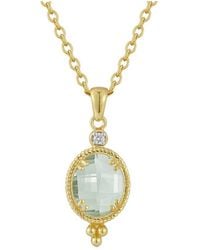 Reiss - 14k 2.49 Ct. Tw. Diamond & Green Amethyst Necklace - Lyst