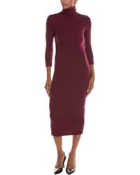 L'Agence - Voletta 3/4 Sleeve Turtleneck Dress - Lyst