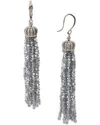 Saachi - Crown Tassel Drop Earrings - Lyst