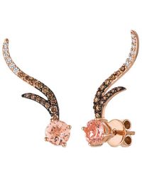 Le Vian - Chocolatier 14K Strawberry 1.68 Ct. Tw. Diamond & Morganite Earrings - Lyst