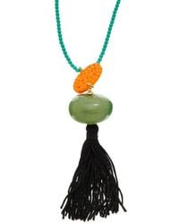 Kenneth Jay Lane - Plated Tassel Necklace - Lyst