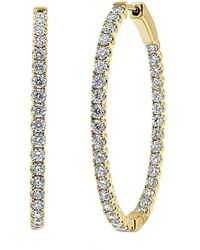 Forever Creations USA Inc. - Forever Creations 14k 0.83 Ct. Tw. Diamond Hoops - Lyst