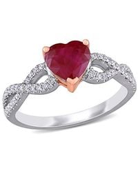 Diamond Select Cuts - 14K Two-Tone 1.95 Ct. Tw. Diamond & Ruby Ring - Lyst