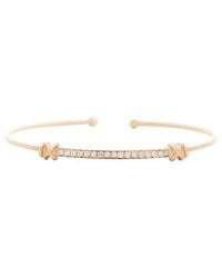 Maitre De Diamant - 18K 0.29 Ct. Tw. Diamond Bar Cuff Bracelet - Lyst