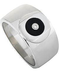 Charriol - Silver 0.04 Ct. Tw. Diamond & Onyx Ring - Lyst