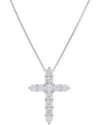 Diana M. Jewels - Fine Jewelry 18k 1.60 Ct. Tw. Diamond Cross Necklace - Lyst