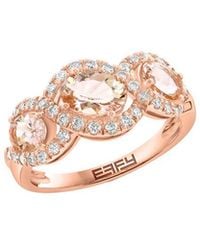 Effy Fine Jewelry - 14K Rose 1.74 Ct. Tw. Diamond & Morganite Ring - Lyst