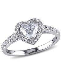 Rina Limor - 14k 0.96 Ct. Tw. Diamond Halo Heart Ring - Lyst