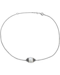 Belpearl - Silver 12mm Pearl Chain Necklace - Lyst