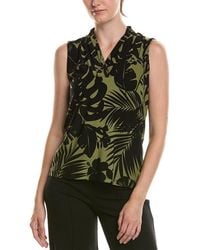 Anne Klein - The Triple Pleat Printed Top - Lyst