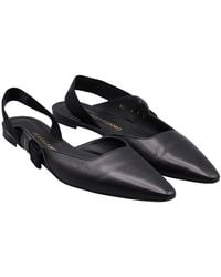 Ferragamo - Leather Vaina Slingback Ballet Flat (Authentic Pre-Loved) - Lyst