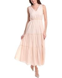 Peserico - Tiered Tie Waist Midi Dress - Lyst