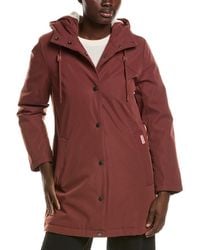 HUNTER - Billie Canvas Mid Length Hooded Rain Jacket - Lyst
