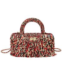 Tiffany & Fred Paris - Tassel Weaving Raffia Top Handle Crossbody - Lyst