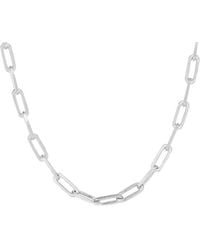 Sphera Milano - Plated Paperclip Chain Necklace - Lyst