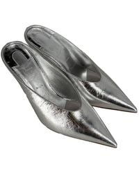 Christian Louboutin - Leather Miss Z 80 Metallic Mule (Authentic Pre- Loved) - Lyst