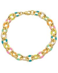 Juvell - 18k Plated Enamel Link Bracelet - Lyst