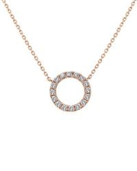 Sabrina Designs - 14k Rose Gold 0.56 Ct. Tw. Diamond Circle Necklace - Lyst