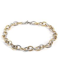 Jane Basch - Cool Steel Plated Twisted Necklace - Lyst