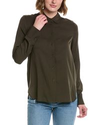 Vince - Slim Fitted Silk-blend Blouse - Lyst
