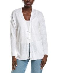 Eileen Fisher - V-Neck Linen-Blend Cardigan - Lyst