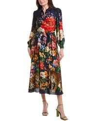 Tahari - The Melina Silk-Blend Dress - Lyst