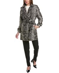 Michael Kors - Leopard-print Belted Trench Coat - Lyst