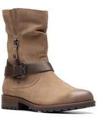 Clarks - Nissini Pearl Suede Western Boot - Lyst