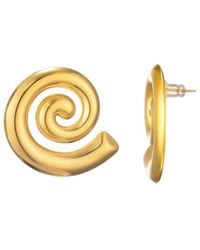 Adornia - 18K Plated Swirl Statement Stud Earrings - Lyst