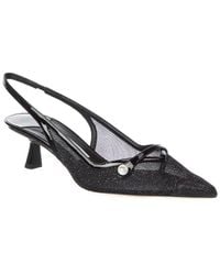 Jimmy Choo - Amita 45 Glitter Mesh & Patent Slingback Pump - Lyst