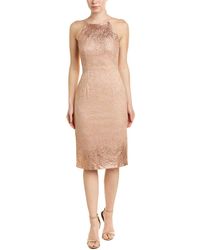 Adrianna Papell Sheath Dress - Metallic