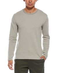 Vince - Striped Double Knit Crewneck Sweatshirt - Lyst