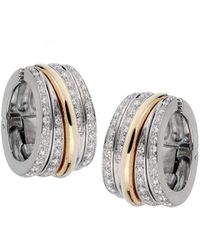 Pomellato - 18K Two-Tone 1.35 Ct. Tw. Diamond Clip-On Hoops (Authentic Pre- Owned) - Lyst