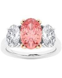 Lab Grown Diamonds - 14K 5.75 Ct. Tw. Lab-Grown Diamond 3 Stone Engagement Ring - Lyst