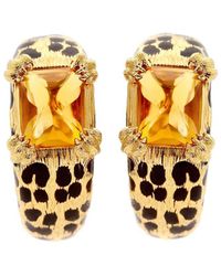 Dior - Dior 18K 8.00 Ct. Tw. Citrine Leopard Clip-On Earrings (Authentic Pre-Owned) - Lyst