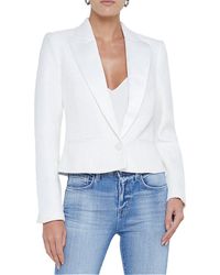 L'Agence - Scarlet Crop Blazer - Lyst