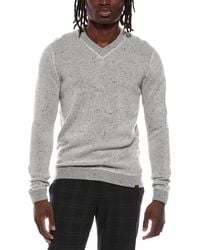 Autumn Cashmere - Reversible Coverstitch 100% Cashmere V-Neck Sweater - Lyst