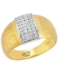 I. REISS - 14K 0.24 Ct. Tw. Diamond Hammered Dome Ring - Lyst