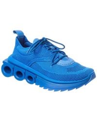 Ferragamo - Nima Knit Leather Sneaker - Lyst