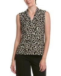 Anne Klein - The Triple Pleat Printed Top - Lyst
